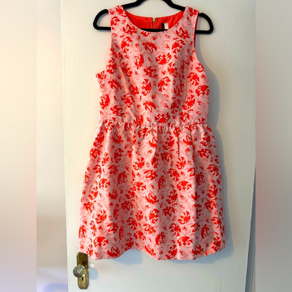 KENSIE Tropical Brocade Dress (Size L)